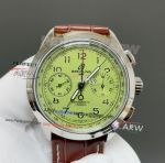 Swiss Replica Breitling Premier B09 Chronograph Pistachio Green Dial Brown Strap Watch